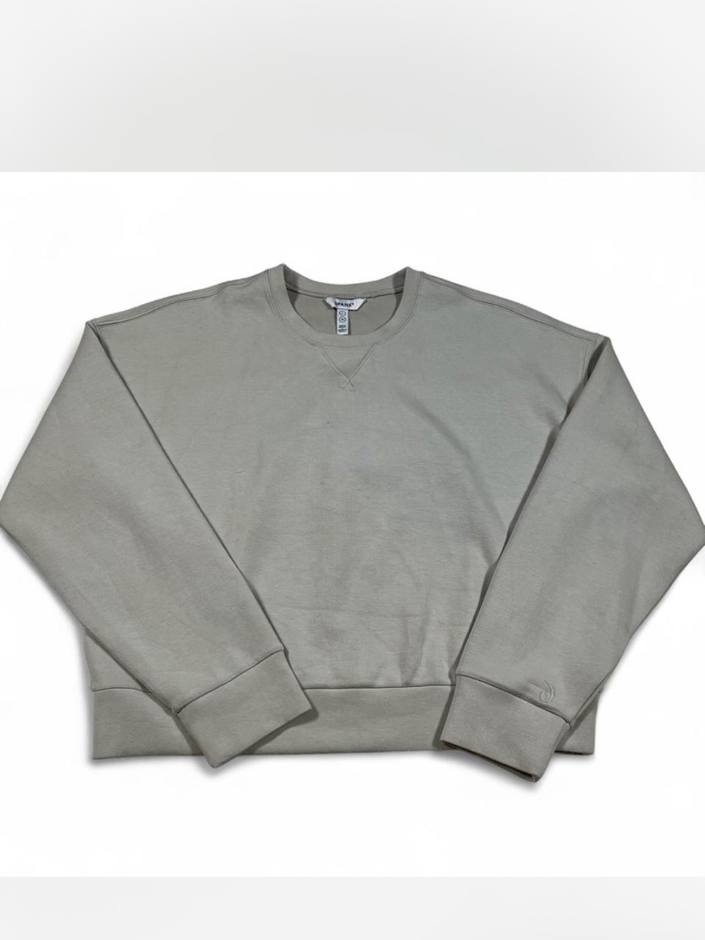 Spanx‎ AirEssentials Crewneck Sweatshirt Womens L Gray Pullover Modal Cozy